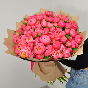 Коралловые пионы, 101 штучка