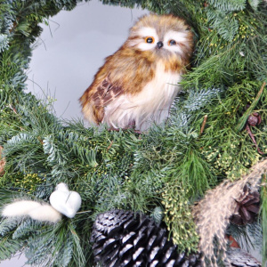 Венок новогодний «Сова из сказки»