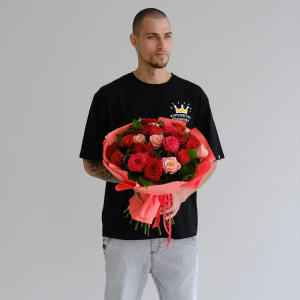 Яркий микс роз, 23 штучки