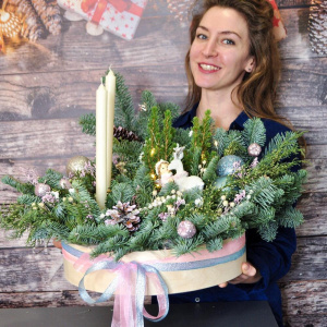 Новогодняя композиция из нобилиса «Волшебный лес»