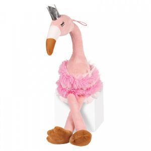 Мягкая Игрушка Фламинго в Юбочке и Короне, 26 см