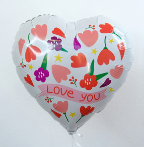   Шар фольга, 45 см "Love you"