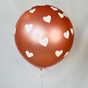 Шар Гигант! Большой воздушный шар с сердечками. Латекс, 90см
