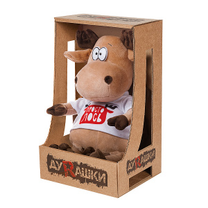 Мягкая Игрушка Просто Лось в Футболке, 24 см в Коробке